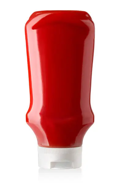 Photo of Bottle of Ketchup isolated