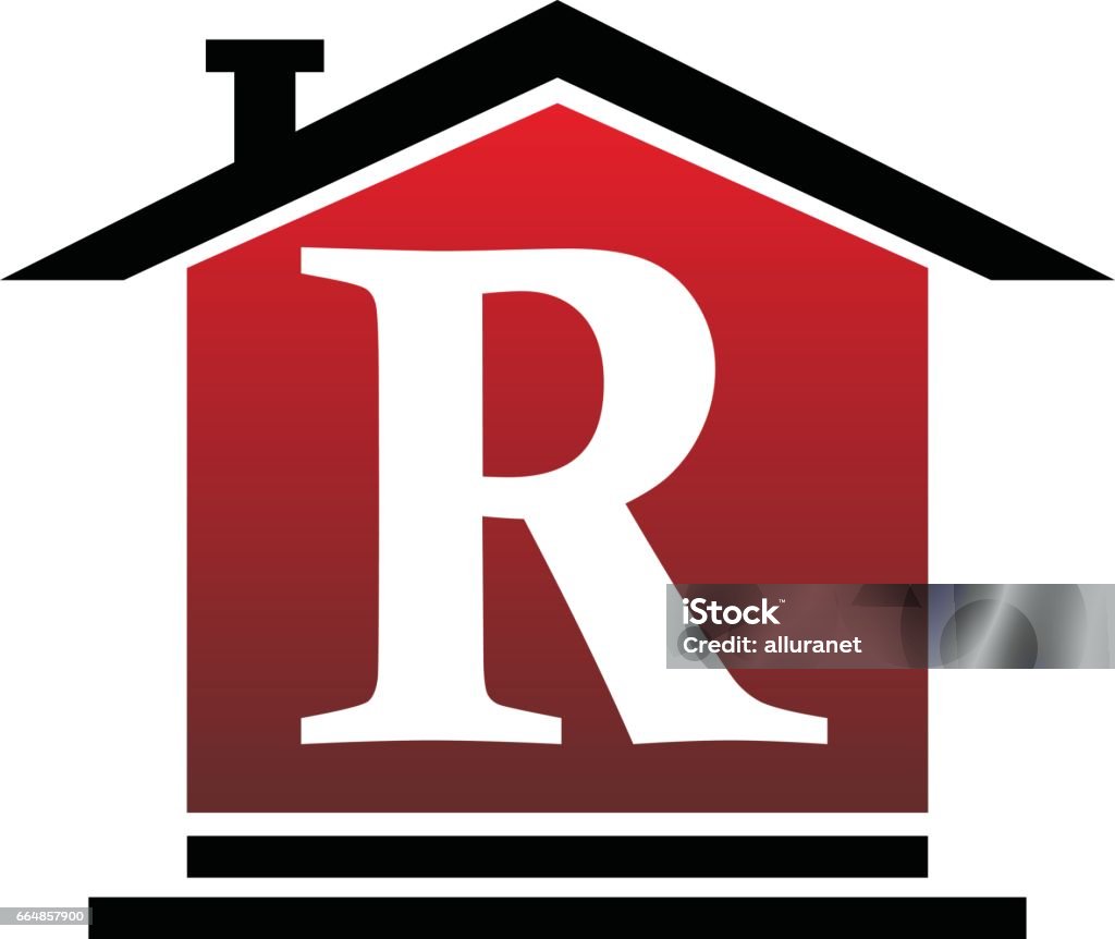 Realtor R Graphic Real Estate Initial R Stock Illustration - Download Image Now ...