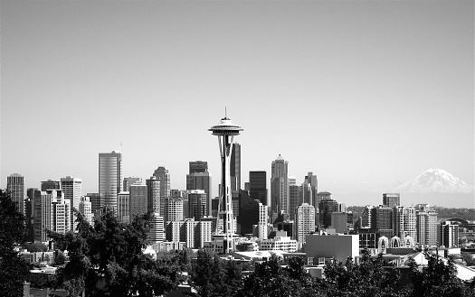 Seattle, Washington and Mt. Rainier from Queen Anne Hill