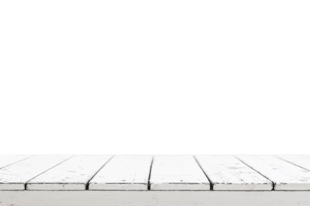istock White wood table top with spring or summer background for display or montage product 664888798