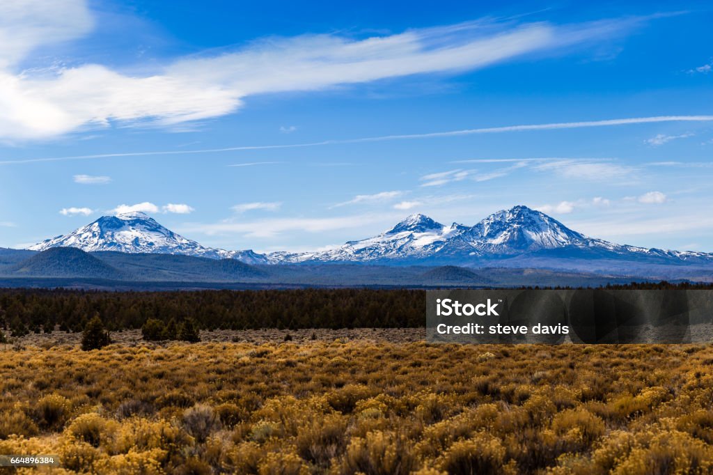 The Three Sisters The Three Sisters in central Oregon Oregon - US State Stock Photo