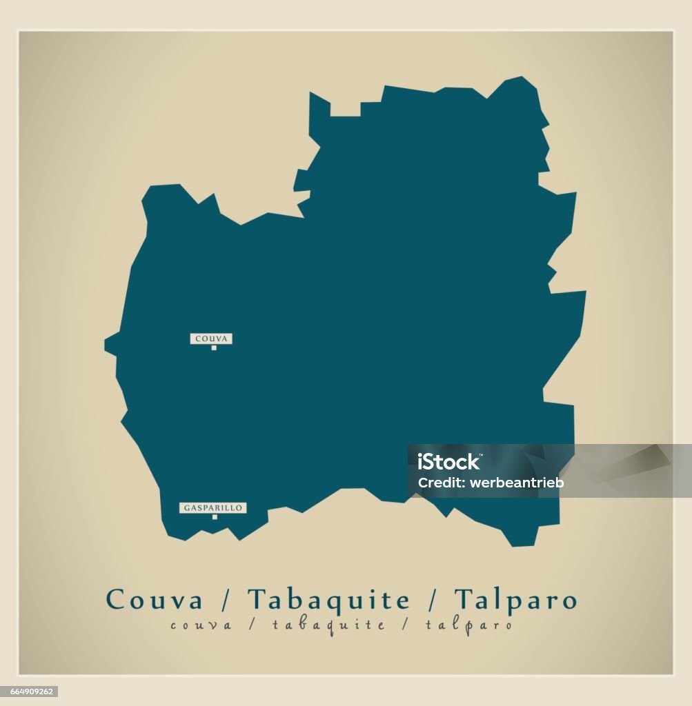 Peta Modern Couva Tabaquite Talparo Tt Ilustrasi Stok Unduh Gambar