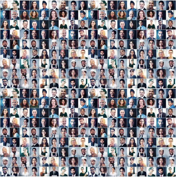 Success in every smile Composite portrait of a group of diverse businesspeople same person multiple images stock pictures, royalty-free photos & images