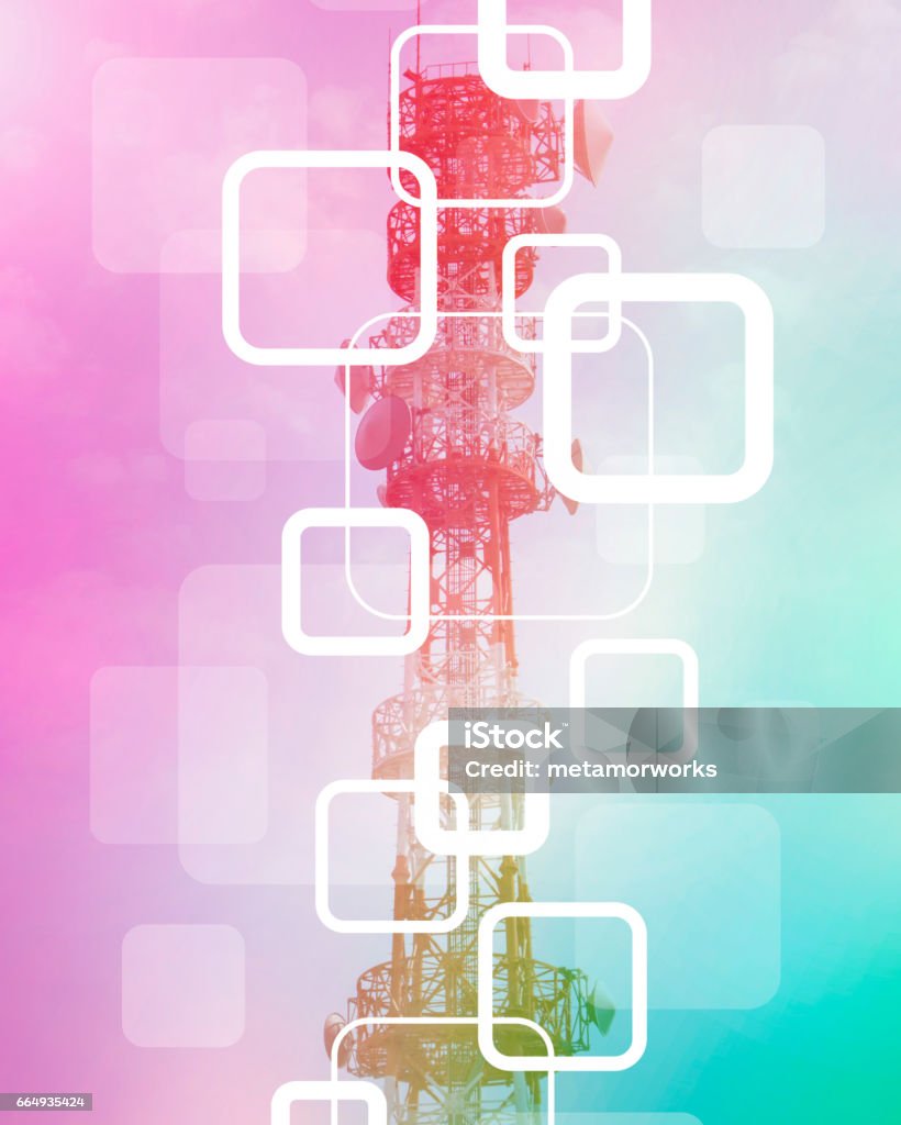 Tower Pattern Using Squares Radio Tower And Square Pattern Abstract Image Visual Stock Photo ...