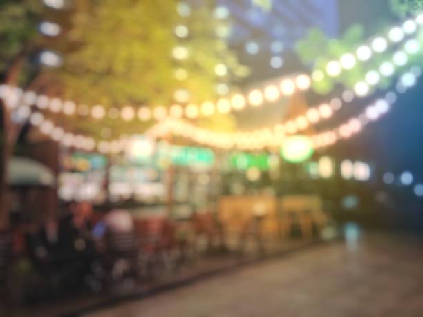 istock Blur bokeh light of retro restaurant 664942838