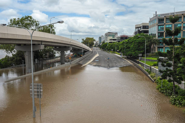 istock Coronation Drive during Brisbane flood event 664942970