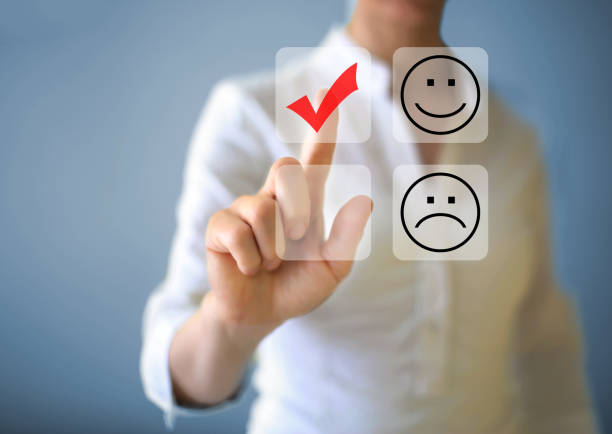 positive feedback - rating ranking quality control aspirations imagens e fotografias de stock