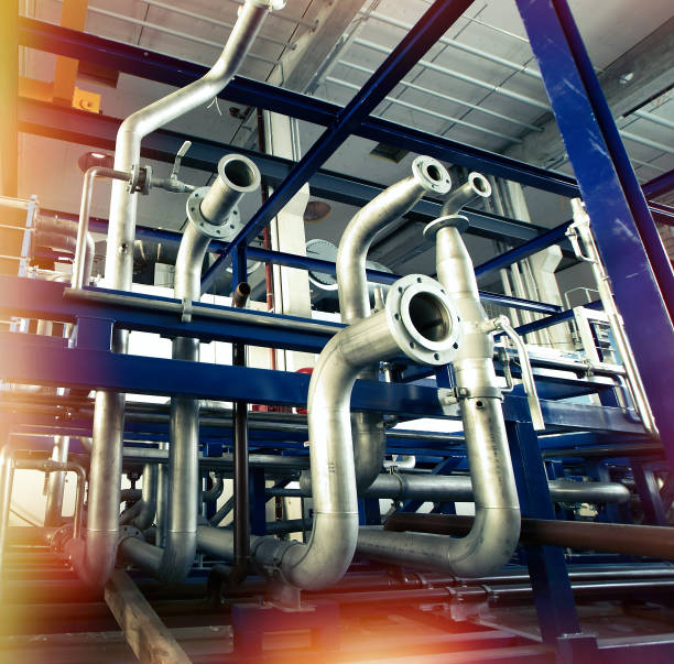 istock Steel pipelines and cables 664958010