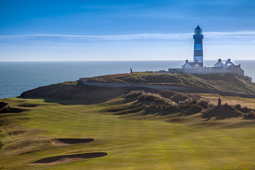 The stunning golf course and lighthouse at the Old Head Of Kinsale in County Cork.