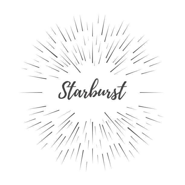 ilustrações, clipart, desenhos animados e ícones de vintage sunburst abstrata - galáxia starburst