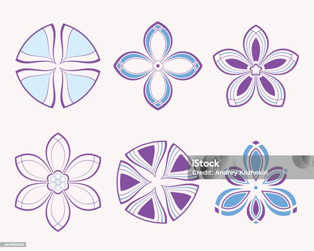 Tập Hợp 6 Hình Dạng Hình Học Đối Xứng Hình minh họa Sẵn có - Tải ...