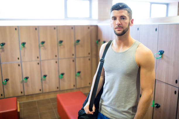 istock Man getting ready to hit the gym 664967400