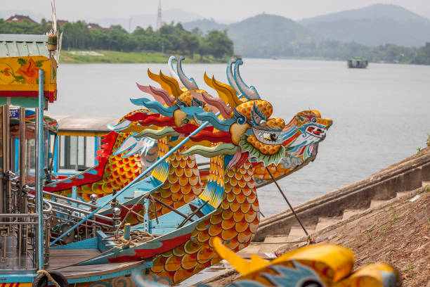 istock Dragon Boat in the Perfurm River, Hue 664968898
