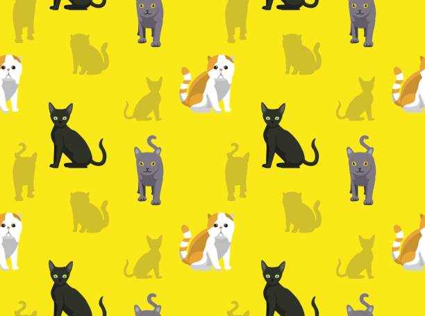 Cat Wallpaper 8 Animal Wallpaper EPS10 File Format clotted cream stock illustrations