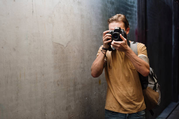 Photographer Camera DSLR Shooting Journalist Concept