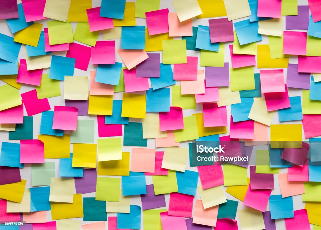 Sticky Note Post It Board Office Adhesive Note Stock Photo