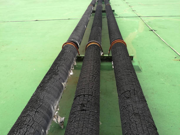 istock Insulation. Steel Pipe with Heat 664986584