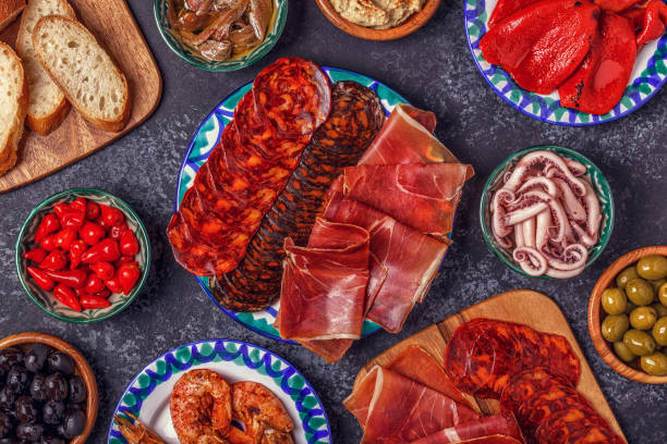istock Typical Spanish concept of tapas. 664998236