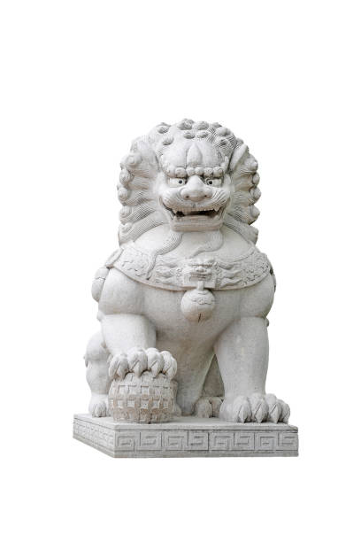 istock Chinese Imperial Lion Statue. 664998286