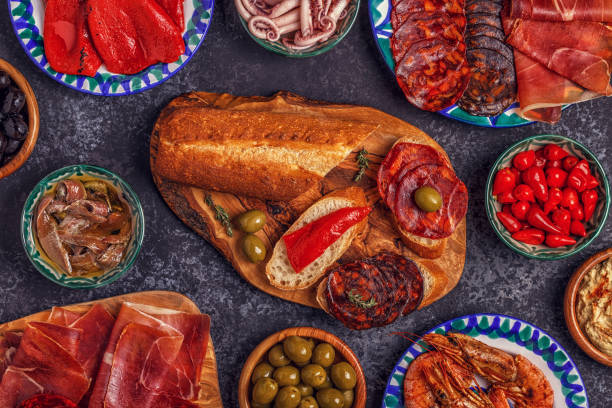 istock Typical Spanish concept of tapas. 664998308