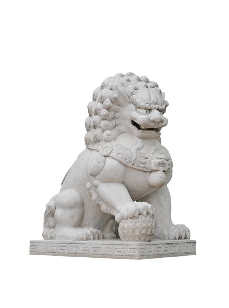 istock Chinese Imperial Lion Statue. 664998344