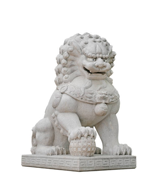 istock Chinese Imperial Lion Statue. 664998436