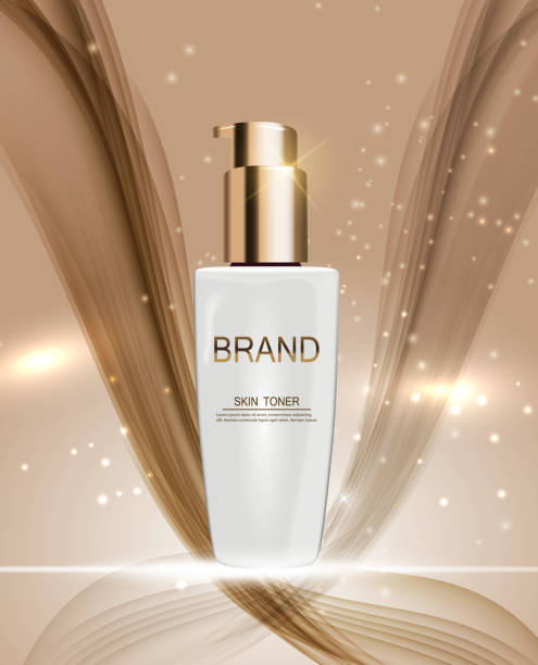 istock Skin Toner Bottle Tube Template for Ads or Magazine Background 665005892