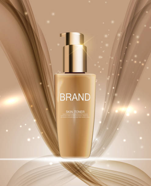 istock Skin Toner Bottle Tube Template for Ads or Magazine Background 665005988