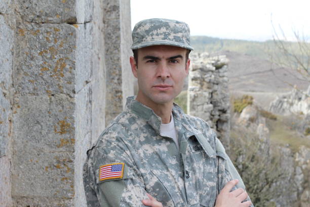 istock Strong soldier close up isolated 665006092
