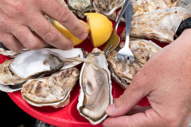 istock Dish of fresh oysters 665020148