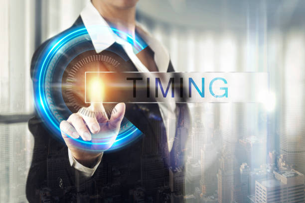 istock Business women touching the timing screen 665028276