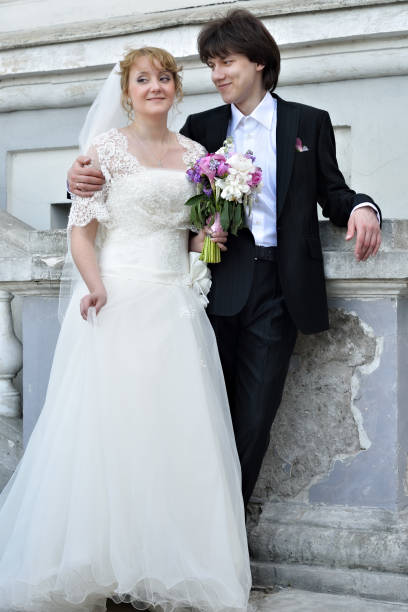 istock Blonde bride and groom 665031574