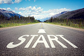 Start line on the highway