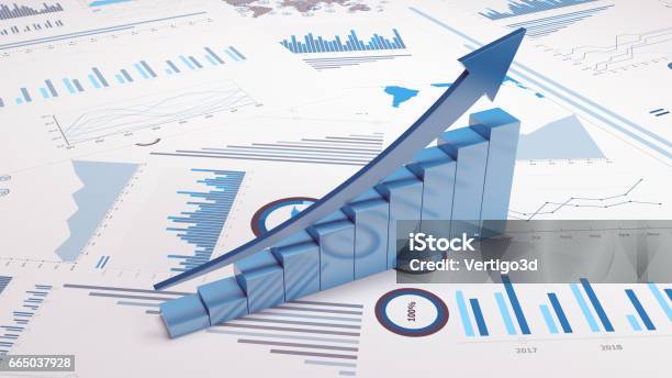 Business Trends Graphs And Charts Stock Photo - Download Image Now - Making Money, Growth, Business