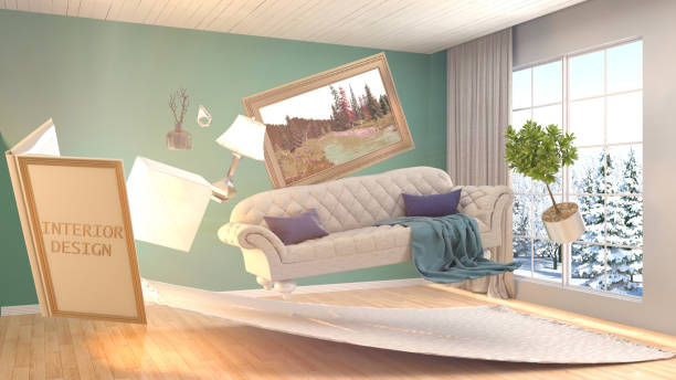 istock The concept of creating interior design. 3d illustration 665039366