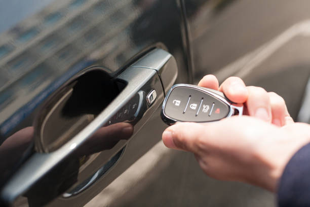 istock door for automotive/Car smart key 665045842