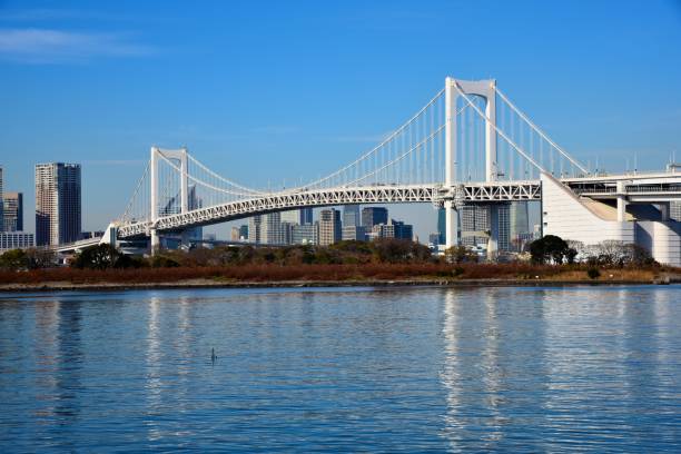 Tokyo Scenery of Tokyo, Odaiba and Rainbow Bridge 街 stock pictures, royalty-free photos & images