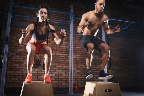 istock Young fit couple are in a good shape 665059450