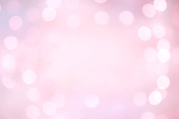 istock Glamour Blurred Pink White Background with Bokeh circles 665059674