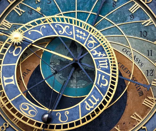 The Prague astronomical clock (Prague orloj), Czech Republic