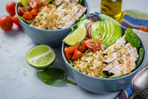 istock Fresh healthy salad in bowl and ingredients 665088320