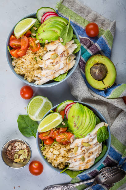 istock Fresh healthy salad in bowl and ingredients 665088492