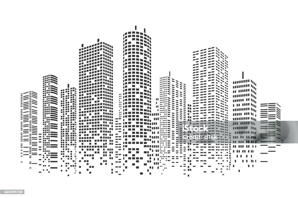 Stadt, die stilisierten Hintergrund - Lizenzfrei Stadt Vektorgrafik