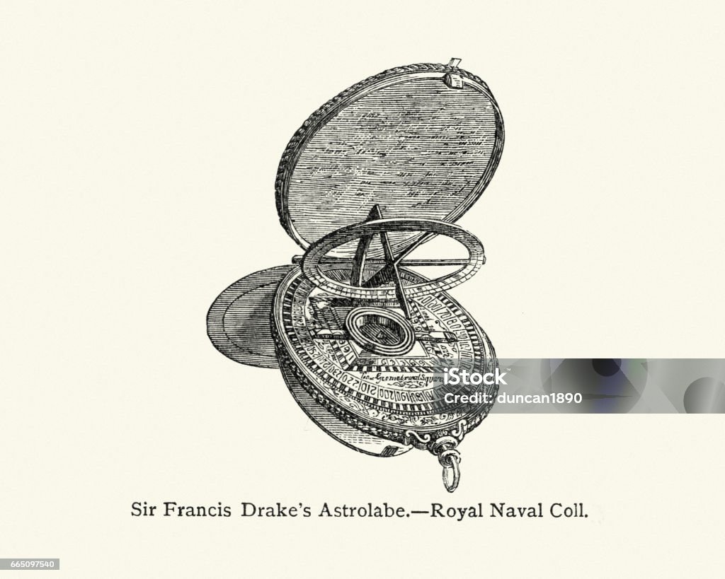 Sir Francis Drakes Astrolabe Stock Illustration - Download Image Now -  Navigational Compass, Astrolabe, Old-fashioned - iStock