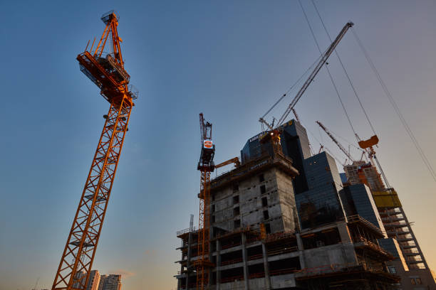 istock Tel-Aviv - 9 December, 2016: Construction cranes work in Tel Aviv 665101766
