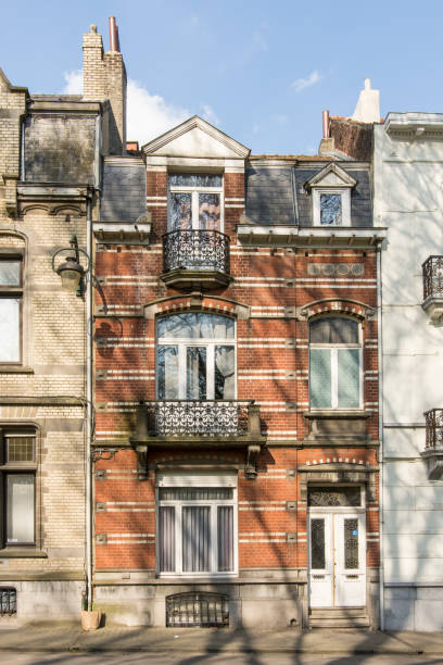 Typical houses in Brussels A view of typical old builòdings in the city downtown houses in brussels stock pictures, royalty-free photos & images