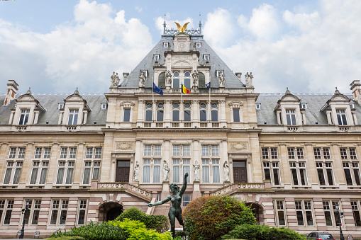 A view of the facade of Town hall of Saint-Gilles, Brussels