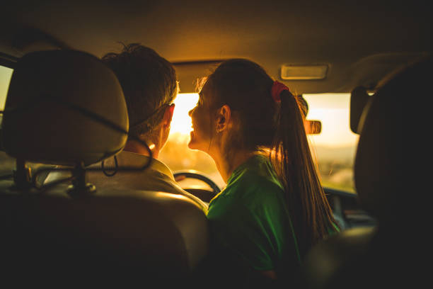 istock Love on the road trip sunset 665114392