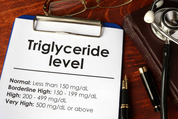 istock Triglyceride level chart on a table. Medical concept. 665116692