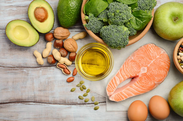 istock Selection of healthy products. Balanced diet concept. 665132286